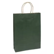 Kép 2/2 - Dísztasak CREATIVE Classic Simple L 26x35x8 cm kraft egyszínű sötétzöld sodort füles