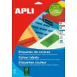 Etikett APLI 105x148mm színes piros 400 címke/doboz 100 ív/doboz