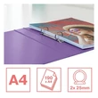 Kép 2/2 - Gyűrűskönyv ESSELTE Colour Breeze A/4 25 mm 2 gyűrű  PP levendula