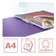 Kép 2/3 - Gyűrűskönyv ESSELTE Colour Breeze A/4 25 mm 2 gyűrűs PP levendula