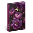 Kép 1/3 - Határidőnapló mágnessel záródó REALSYSTEM 110x160mm heti sárga lapos Purple flowers 2026.
