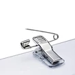 Kép 2/2 - Névjegykitűző DURABLE Click Fold 40x75 mm csiptetővel és tűvel átlátszó
