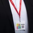 Kép 2/2 - Névjegykitűző DURABLE Visitor Badge 97x86 mm Euro kivágással fehér
