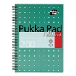 Kép 1/2 - Spirálfüzet vonalas PUKKA PAD A/4 100 lapos Metallic világoskék
