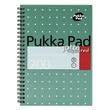 Kép 2/2 - Spirálfüzet kockás PUKKA PAD A/4 200 lapos Metallic türkiz