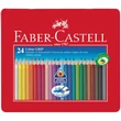 Kép 1/2 - Színes ceruza FABER-CASTELL Grip háromszögletű fémdobozos 24 darabos