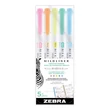 Kép 4/4 - Szövegkiemelő kétvégű ZEBRA Mildliner fluorescent 1,4-4,0 mm 5 darabos