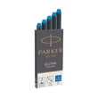 Kép 2/2 - Tintapatron PARKER Royal mosható kék 5 darabos