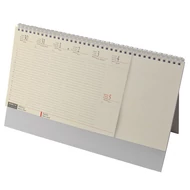 Asztali naptár kép nélküli REALSYSTEM álló sárga lapos blokktömbös fehér 2026.