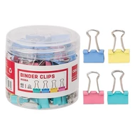 Binder csipesz DELI 15 mm színes 60 darabos