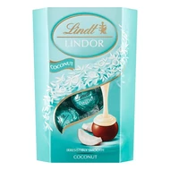 Csokoládé LINDT Lindor Coconut fehércsokoládé golyók díszdobozban 200 g