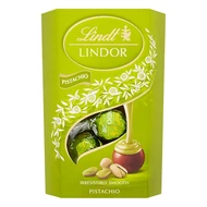 Csokoládé LINDT Lindor Pistachio tejcsokoládé golyók díszdobozban 200 g