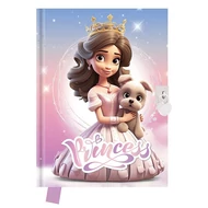 Emlékkönyv JUNIOR Princess szív alakú lakattal Emlékkönyv JUNIOR Princess szív alakú lakattal