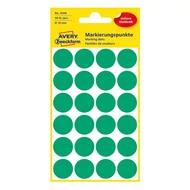 Etikett AVERY 3006 jelölőpont 18mm zöld 96 darabos