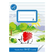 Füzet vonalas ICO Süni A/5 14-32 1. osztályos bekötött sulikész