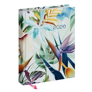 Határidőnapló REALSYSTEM Librobello "Hölgyeknek" B/6 napi fehér lapos 3D lakk+ élfestés Tropical 2026.