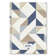 Határidőnapló VECTRALINE Geometria A/5 napi fehér lapos 2026.