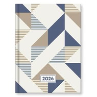 Határidőnapló VECTRALINE Geometria B/6 napi fehér lapos 2026.