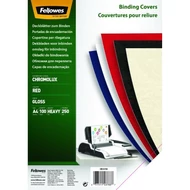 Hátlap FELLOWES Chromolux A/4 250 g fényes piros 100/csom