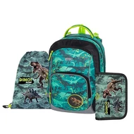 Iskolatáska szett OXY Go 3 részes Dino tolltartóval és tornazsákkal