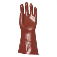 Kesztyű mártott COVERGUARD PVC vegyszerálló sav, lúg és olajálló piros 9-es 2 darab/pár Kesztyű mártott COVERGUARD PVC vegyszerálló sav, lúg és olajálló piros 9-es 2 darab/pár
