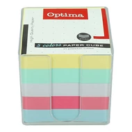 Kockatömb színes OPTIMA 9x9x9 cm műanyag tartóban Kockatömb színes OPTIMA 9x9x9 cm műanyag tartóban