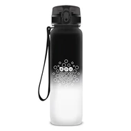 Kulacs ARS UNA műanyag matt BPA-mentes motivációs ombre 1 liter Black & White
