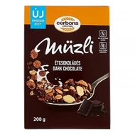 Müzli CERBONA étcsokoládés dobozos 200 g Müzli CERBONA étcsokoládés dobozos 200 g
