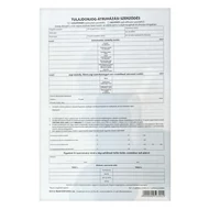 Nyomtatvány adásvételi (tulajdonjog-átruházási) szerződés személygépkocsihoz VECTRALINE A/4 álló 4 példányos