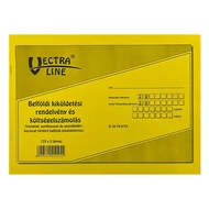 Nyomtatvány belföldi kiküldetési rendelvény és költségelszámolás VECTRALINE fekvő A/4 25x2 példányos