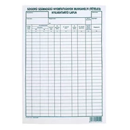 Nyomtatvány szigorú számadású nyomtatványok munkahelyi tételes nyilvántartó lapja A/4 1 lap