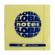 Öntapadós jegyzettömb GLOBAL Notes 3654-01 75x75mm sárga 100 lap