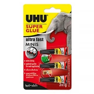 Pillanatragasztó UHU Super Glue Mini 1 gr 3 darabos