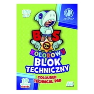 Rajzlap ASTRA PAP 170 g A/4 10 íves színes szélű Pixel és Unicorn