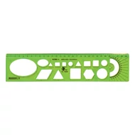 Sablon vonalzó OPTIMA hajlékony zöld 30cm