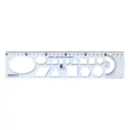 Sablon vonalzó OPTIMA kék 30cm