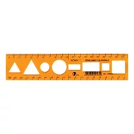 Sablon vonalzó OPTIMA narancssárga 20cm