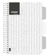 Spirálfüzet kockás STREET Pad A/5 100 lapos regiszteres fehér Spirálfüzet kockás STREET Pad A/5 100 lapos regiszteres fehér