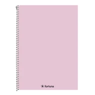 Spirálfüzet kockás FORTUNA Monocolor A/4 70 lapos pasztell rózsaszín