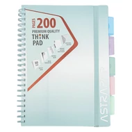 Spirálfüzet vonalas ASTRA PAP A/4 100 lapos perforált színregiszteres Ombre Pasztell
