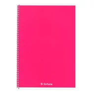 Spirálfüzet vonalas FORTUNA Monocolor A/4 70 lapos magenta
