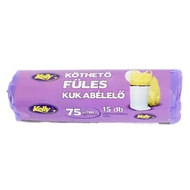 Szemeteszsák KELLY 75L köthető füles 70x90 cm 15 darabos
