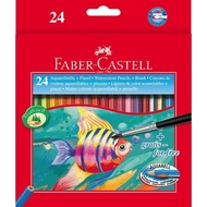 Színes ceruza FABER-CASTELL Aquarell hatszögletű 24 darabos+ecset