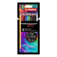 Színes ceruza STABILO Aquacolor hatszögletű 12 darabos