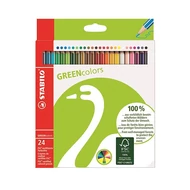Színes ceruza STABILO Greencolors hatszögletű környezetbarát 24 darabos