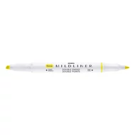 Szövegkiemelő kétvégű ZEBRA Mildliner fluorescent 1,4-4,0 mm sárga