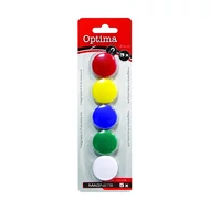 Táblamágnes OPTIMA 25mm 5 darabos vegyes színű