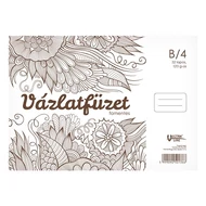 Vázlatfüzet spirálozott VECTRALINE B/4 120 g 32 lapos famentes