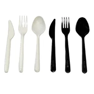 Villa újrahasználható PS műanyag 180mm fekete 100 darabos