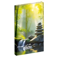 Zsebnaptár REALSYSTEM Picture álló fehér lapos Meditáció 2026.